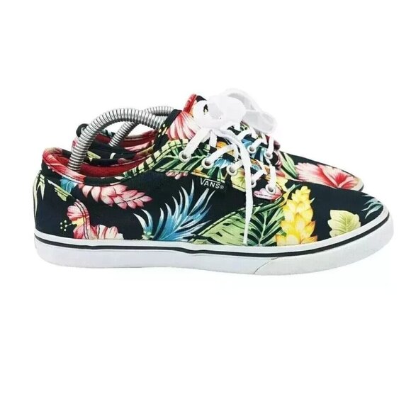 Vans Shoes - Vans Shoes Womens Size 6 Colorful Floral Off The Wall Sneakers Hawaiian Tropical